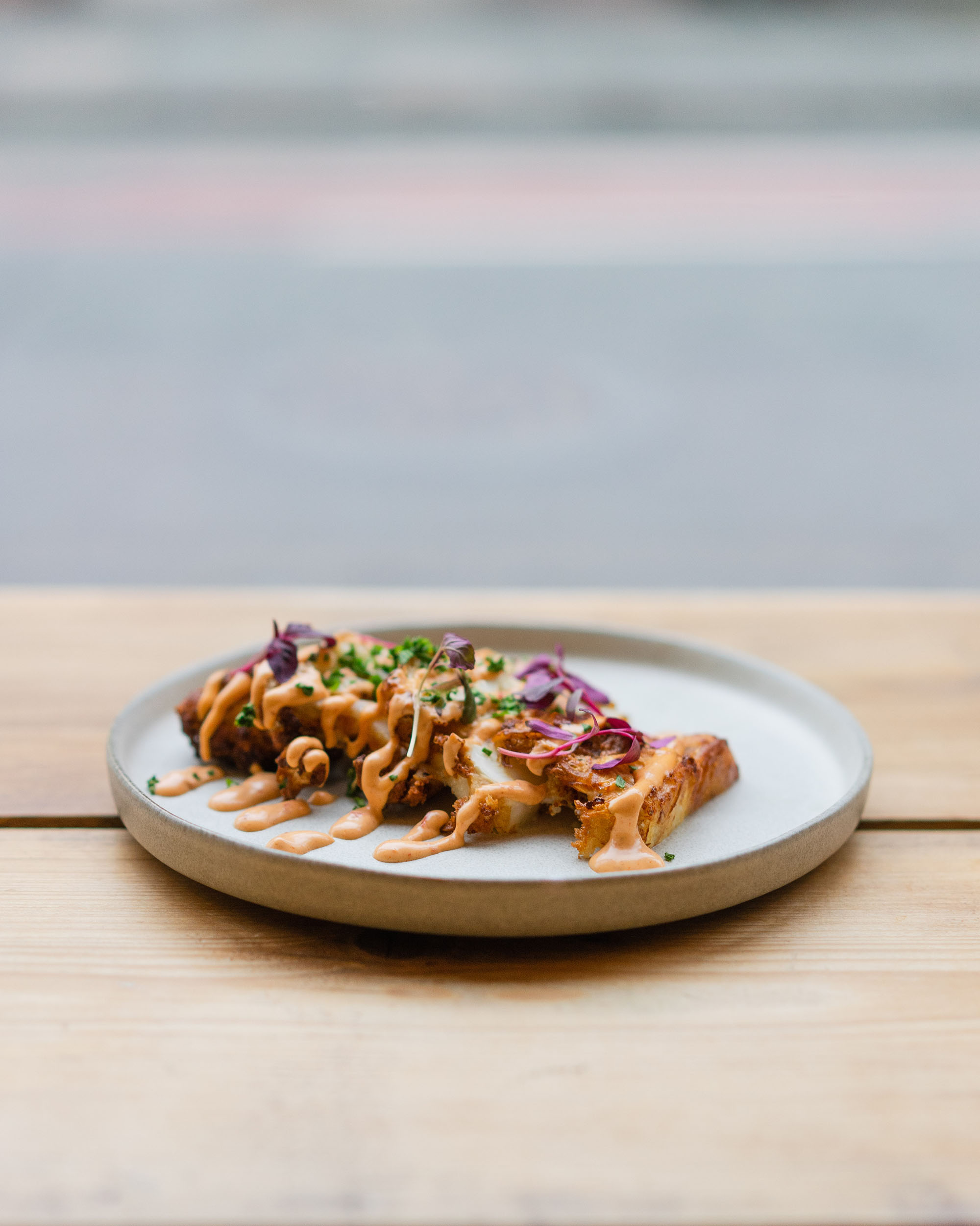 Crispy cauliflower – Spicy battered florettes, served with harissa mayo